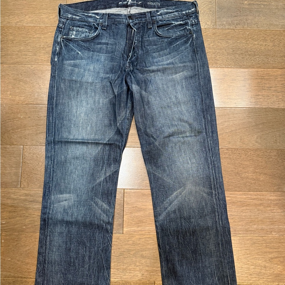 7 For All Mankind Dark Wash Straight Jeans